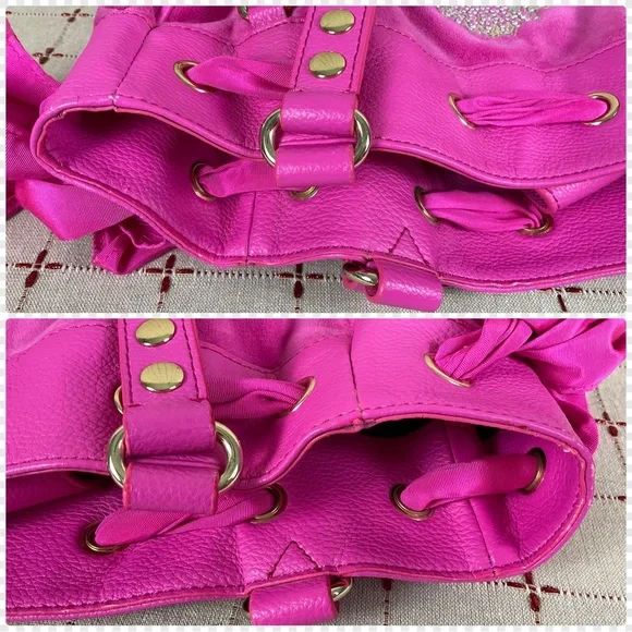 💖HP💖 Juicy Couture Hot Pink Snowflake Daydreamer Super Soft Velour Embroidered - Picture 13 of 15
